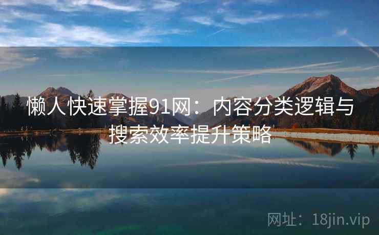 懒人快速掌握91网：内容分类逻辑与搜索效率提升策略