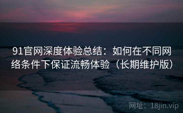 91官网深度体验总结：如何在不同网络条件下保证流畅体验（长期维护版）