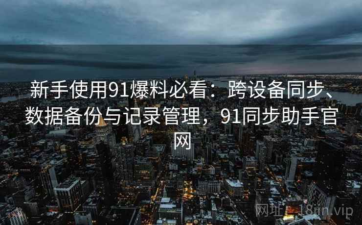 新手使用91爆料必看：跨设备同步、数据备份与记录管理，91同步助手官网  第2张