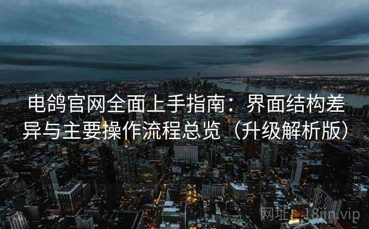 电鸽官网全面上手指南:界面结构差异与主要操作流程总览(升级解析版)
