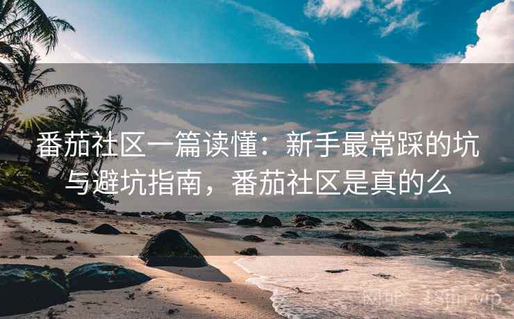 番茄社区一篇读懂：新手最常踩的坑与避坑指南，番茄社区是真的么