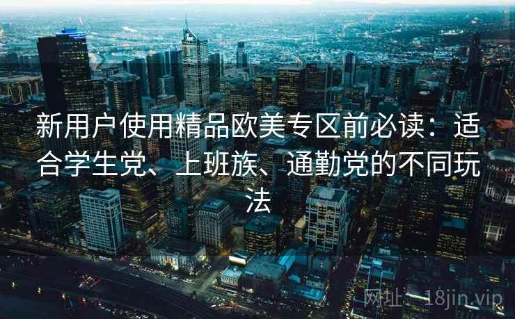 新用户使用精品欧美专区前必读：适合学生党、上班族、通勤党的不同玩法
