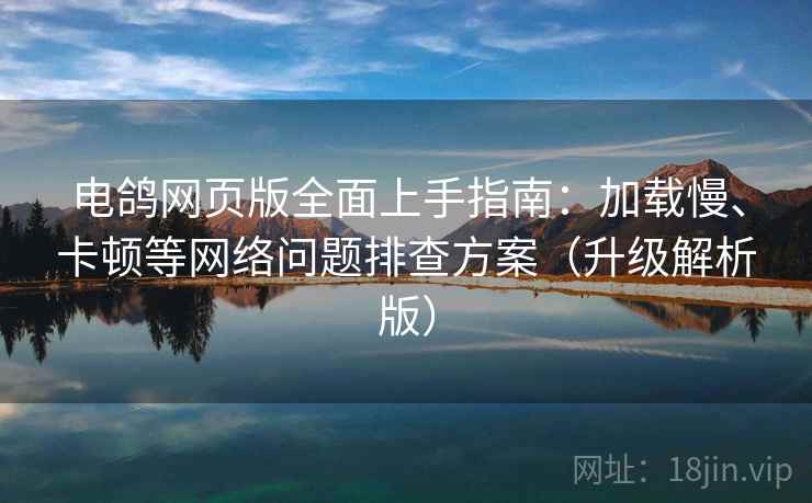 电鸽网页版全面上手指南:加载慢、卡顿等网络问题排查方案(升级解析版)