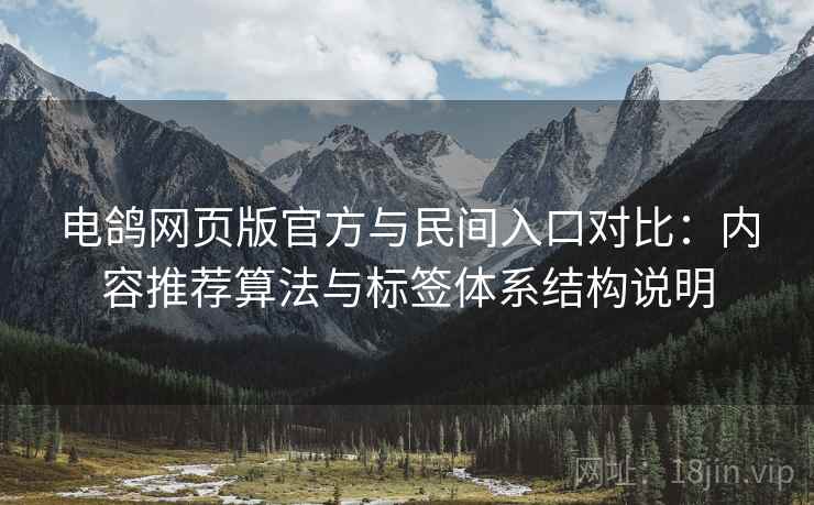 电鸽网页版官方与民间入口对比:内容推荐算法与标签体系结构说明