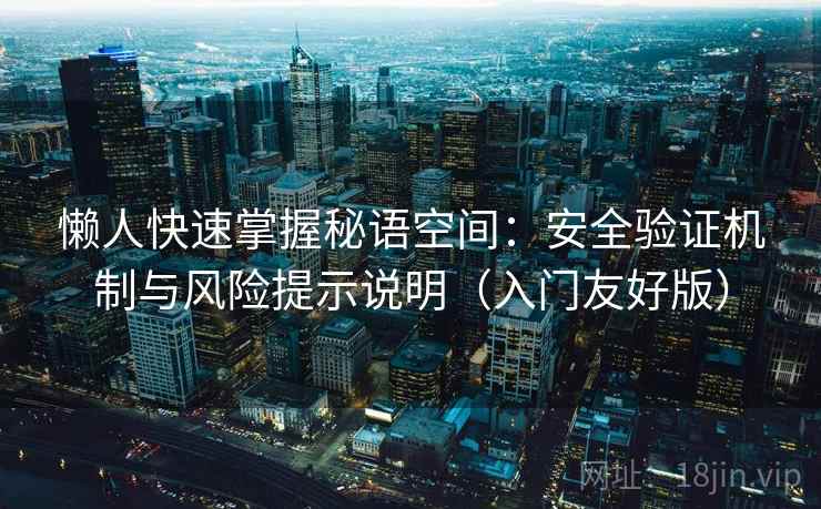 懒人快速掌握秘语空间:安全验证机制与风险提示说明(入门友好版)