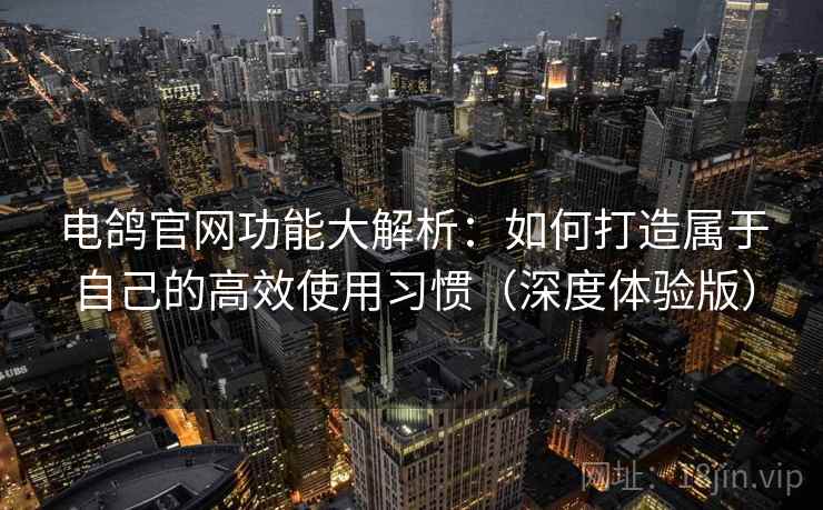 电鸽官网功能大解析：如何打造属于自己的高效使用习惯（深度体验版）