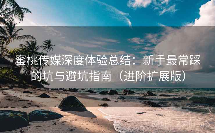 蜜桃传媒深度体验总结：新手最常踩的坑与避坑指南（进阶扩展版）  第2张