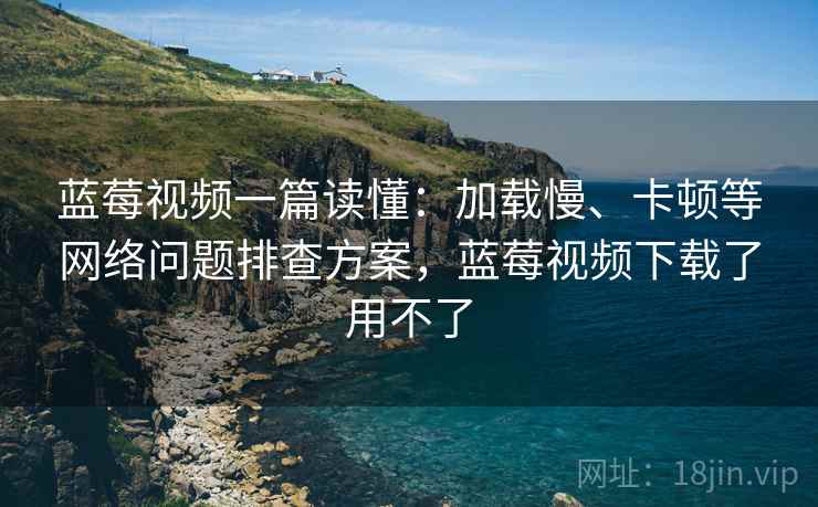 蓝莓视频一篇读懂：加载慢、卡顿等网络问题排查方案，蓝莓视频下载了用不了