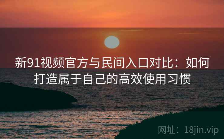 新91视频官方与民间入口对比：如何打造属于自己的高效使用习惯
